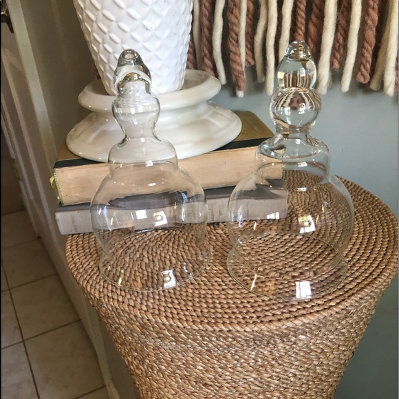 Accents 2 Small Unique Glass Bell Cloches 6 12tall 3 12 Wide Poshmark